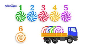 Развивающий мультик для малышей. Учимся считать конфеты.