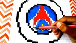 Как нарисовать по Клеточкам Логотип Футбольного клуба Париж (Paris-PSG). PIXEL ART