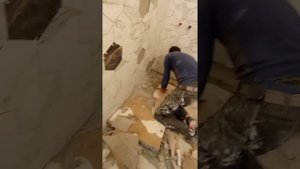 Душ поддон из гипсокартона))Демонтаж душа поддона)