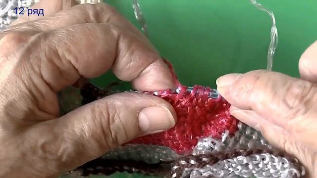 Коврик из полипропиленовой пряжи тунисским крючком. Часть 3.