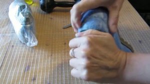 Подошва приклеена на валенок