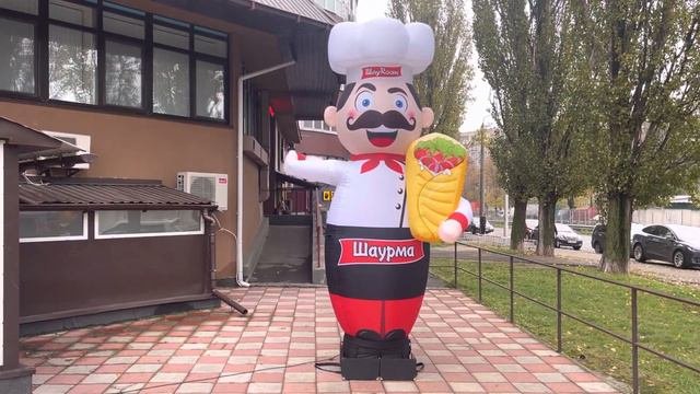 Надувной повар рукомах зазывало