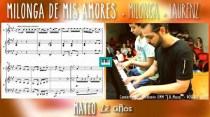 Milonga de mis Amores (PIANO) ► TANGO para NIÑOS ??