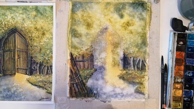 Волшебная дверь акварелью. Урок по акварели смотреть онлайн