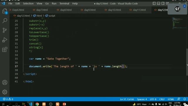 Important string function JS day 12 Lec 12 #coding #javascript #programming #webdevelopment