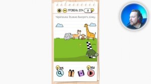 Как пройти Brain Test 204 уровень Черепашка должна выиграть гонку.