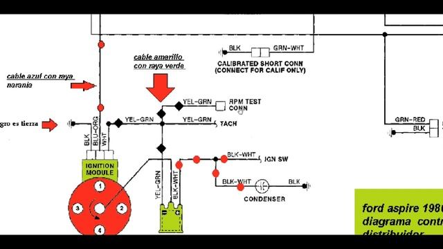 ford festiva 1986 1993 diagramas distribuidor , bobina , sistema de gasolina смотреть онлайн