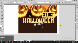 Halloween poster design | (Adobe Illustrator and photoshop)Tutorial