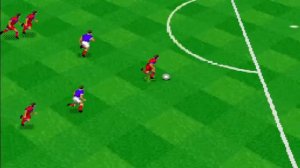 Portugal vs France goal in J league super soccer 95 for the Super Nintendo Entertainment System