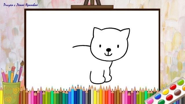 Как нарисовать котёнка. Оживающие рисунки / How To Draw A Kitten