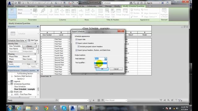 Revit 12-34 Exporting Schedule to Excel Sheet смотреть онлайн