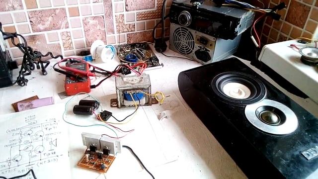 Простой Громкий Усилитель Звука на транзисторах Tip41(КТ819).своими руками смотреть онлайн