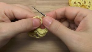 Как связать крючком ЦВЕТОК с объёмной серединкой How to crochet flower