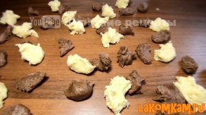 Песочное печенье с какао и корицей. Разноцветный рецепт