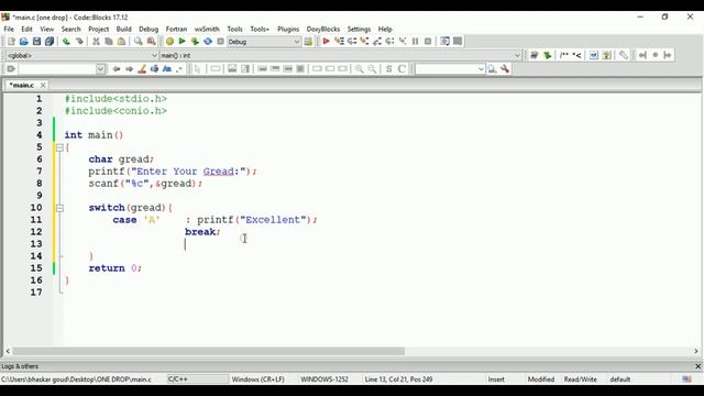 "C" Programming Language || Part-15|| Switch Statement In Telugu