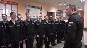 Прибытие первой команды призывников на Северный флот