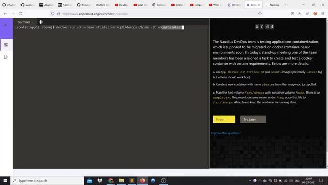 Docker Volumes Mapping kodekloud task смотреть онлайн