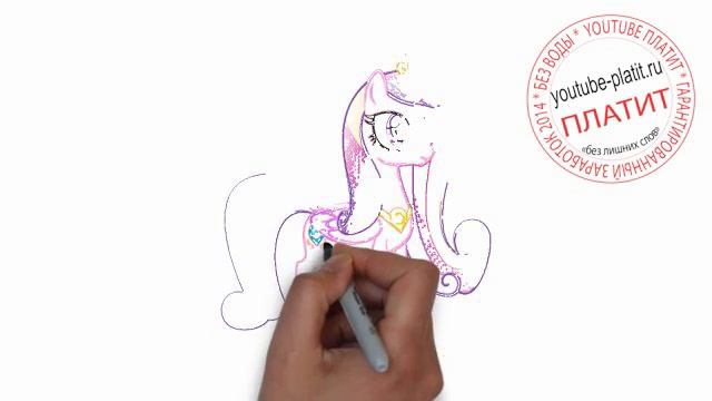 Смотреть принцесса селестия  Как нарисовать карандашом селестию поэтапно