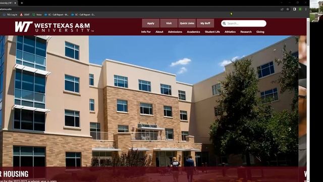 WT Transfer Student Orientation Walkthrough