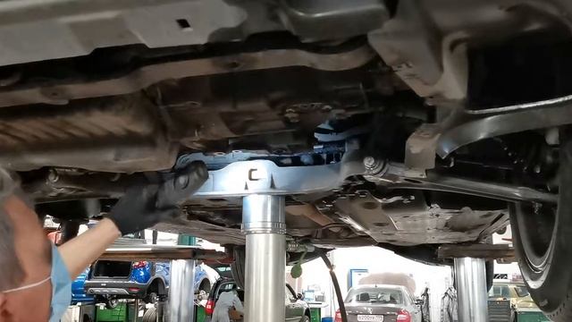 Демонтаж сайлентблоков подрамника Vw Passat B6 без снятия подрамника