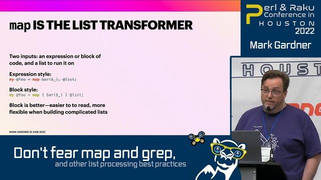 Don't fear map and grep (lightning talk) - Mark Gardner смотреть онлайн