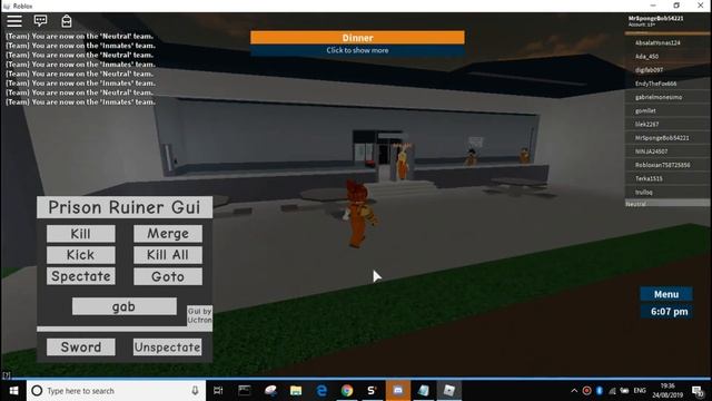 ROBLOX OP PRISON LIFE SCRIPT FE KILL ALL смотреть онлайн