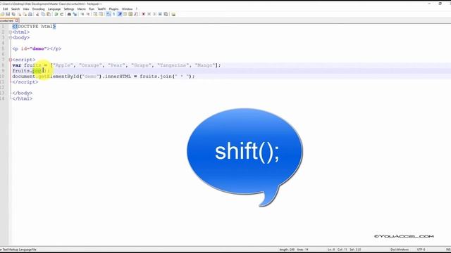 JavaScript Arrays - Pop - Push - Shift - Unshift | Tutorial