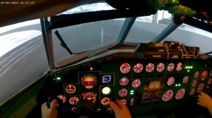 Взлет ТУ-154 из аэропорта Куршевель.