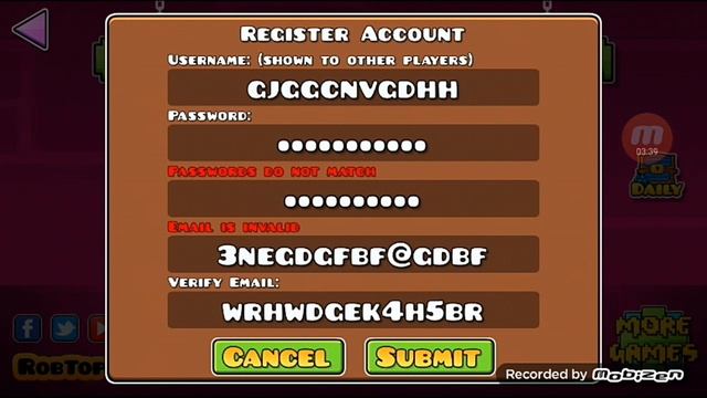 как создать аккаунт в Geometry Dash в 2.1 смотреть онлайн