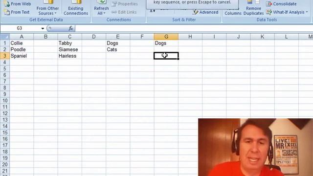 Excel - Creating Dynamic Lists in Excel using Data Validation and Indirect Functions - Episode 1130