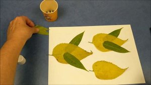 Осенняя поделка из листьев - птички | Autumn leaf craft