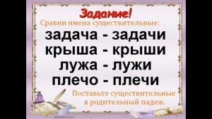 Русский язык 3 класс Родительный падеж имён существительных.