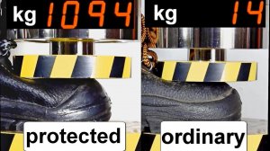 HYDRAULIC PRESS VS PROTECTED AND ORDINARY SHOE