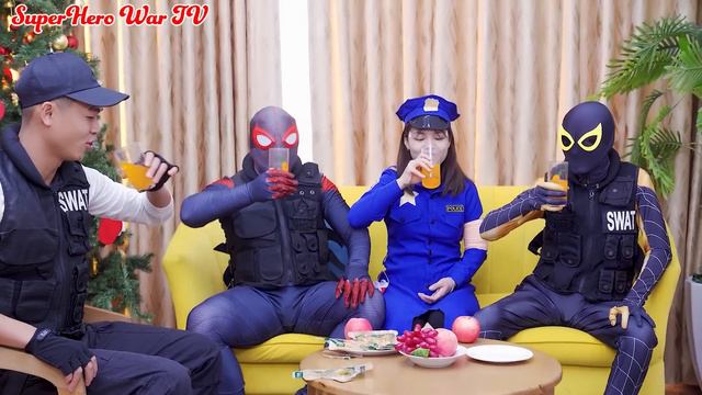 TEAM SPIDER MAN vs NEW BAD HERO || SPECIAL LIVE ACTION STORY - KID SPIDER MAN is KIDNAPPED ( Part1) смотреть онлайн