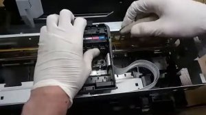 Как снять печатающую головку (remove print head)  EPSON P50