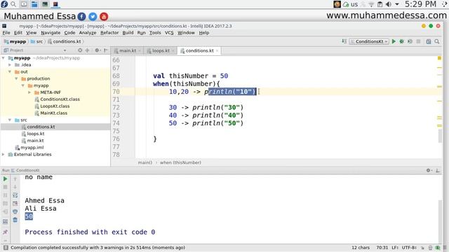 19 Kotlin basics using when Control Flow смотреть онлайн