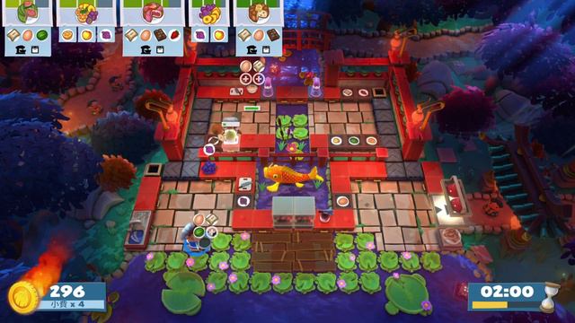 Overcooked! 2 | Moon Harvest Festival | Level 1-4 | 1 player (solo) | 4 stars смотреть онлайн