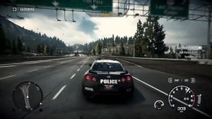Nissan GTR NFS Rivals 60 FPS Max settings police gameplay