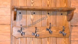 вешалки настенная прихожая из дерева своими руками