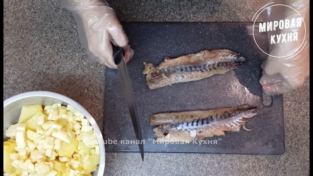 Салат Оливье с копченой скумбрией (невероятно вкусный) смотреть онлайн