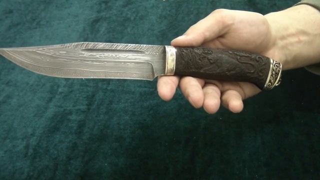 Дамасский нож Финский2, торцевой дамасск смотреть онлайн