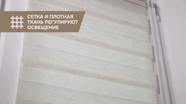 Рулонные шторы День Ночь Эскар цвет лён