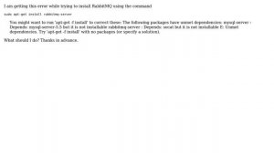Ubuntu: Error installing RabbitMQ in ubuntu14.04