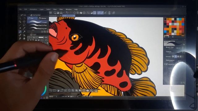 Mewarnai di Clip Studio Paint dengan bucket tool смотреть онлайн