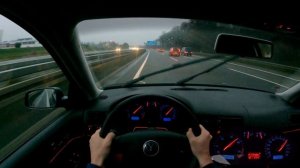 VW Golf 4 1.9 TDI - TOP SPEED DRIVE ON GERMAN AUTOBAHN - POV