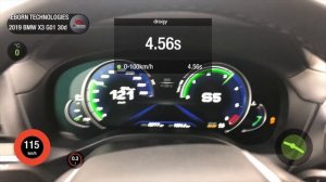 Разгон BMW X3 30d (G01) Stage 1 0-100 км/ч Dragy.