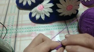 Тапочки сапожки крючком. Мотив ромашка. How to crochet home slippers, boots. Мастер класс