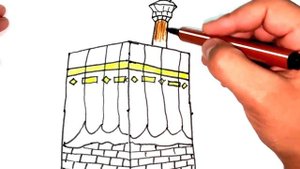 Easy drawing of Kaba/Легкий рисунок Каабы/Kaba rasmini oson chizish