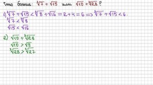 10 класс. Алгебра. Сравнение значений  выражений, содержащих корни.