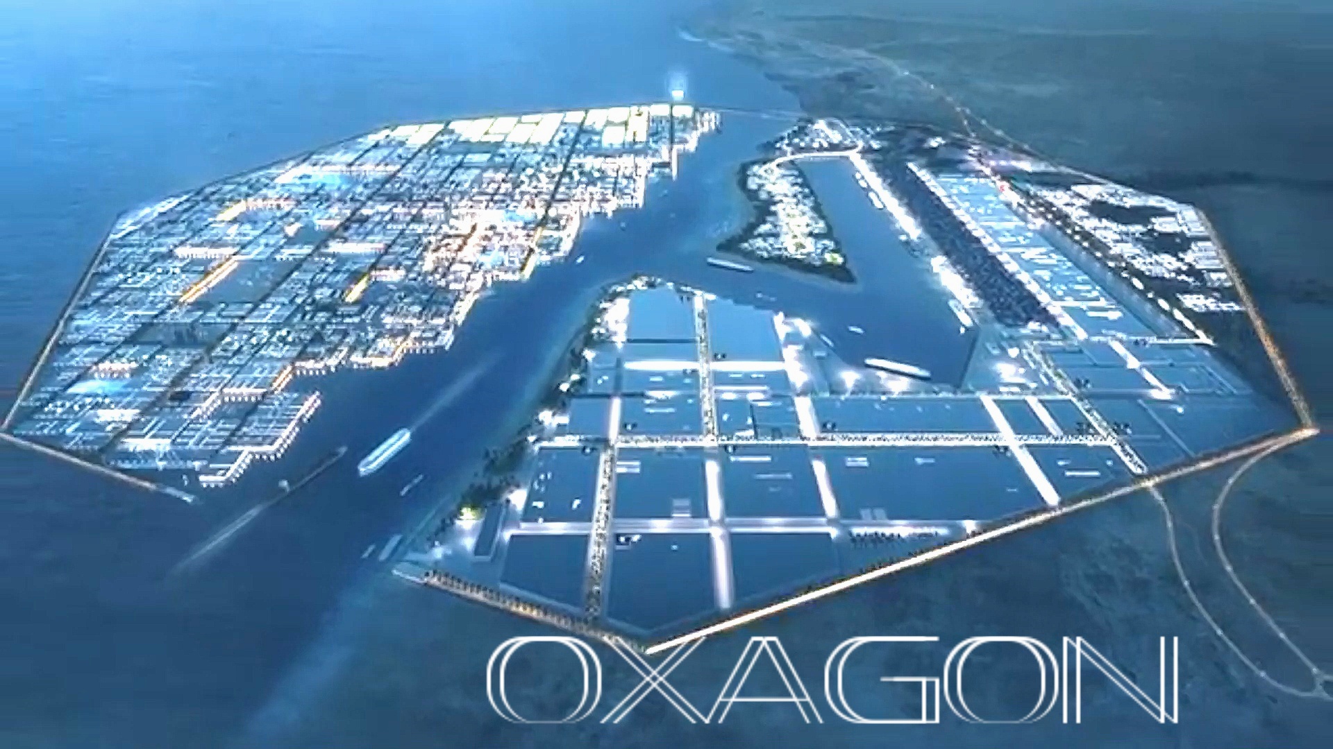 Город на воде OXAGON мегапроект Саудовской Аравии Neom.mp4